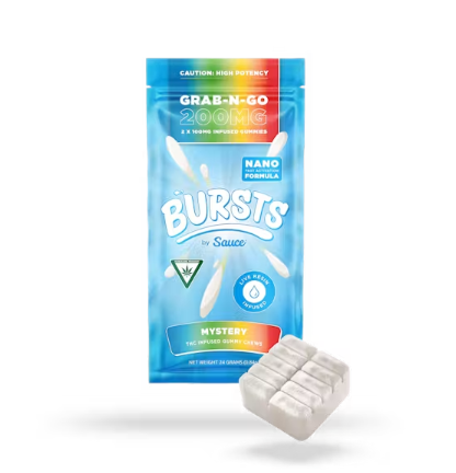 Bursts By Sauce Blue Raspberry,Bursts By Sauce 800mg Wholesale,Bursts By Sauce,bursts by sauce 800mg,burst by sauce,bursts by sauce edibles,bursts by sauce edibles review,sauce essentials